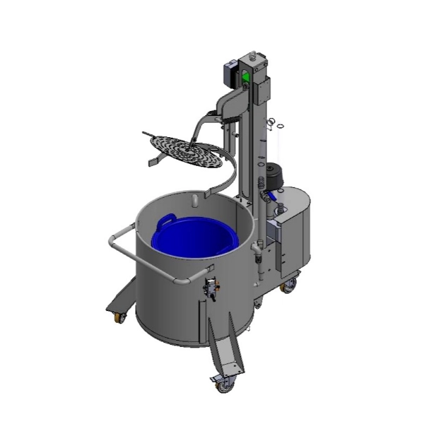 Bubble washing tank for production of tomato puree in jars